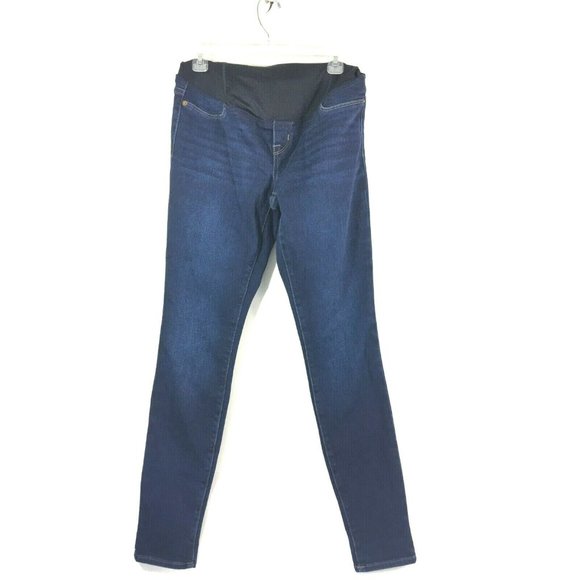 Ingrid & Isabel Maternity Distressed Jeggings 4 Dark Blue - Picture 1 of 7